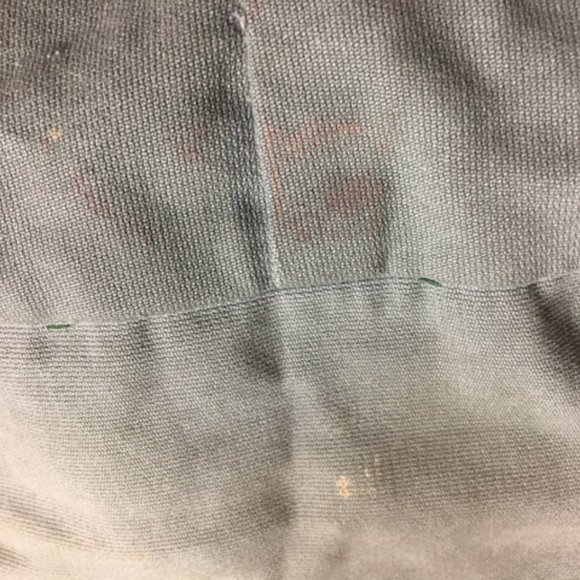 American Eagle Jean Fabric Olive Green Beads Lace Flowers Shoulder Bag Tote - Picture 14 of 16